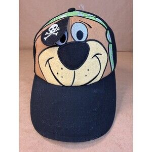 Vintage Yogi Bear Pirate Eye Patch Character Baseball Cap Hat Adjustable Snap